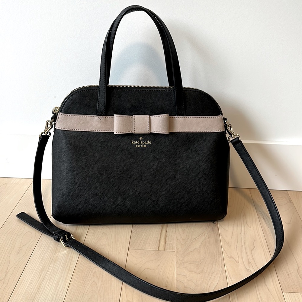 Kate Spade Black and Cream Satchel